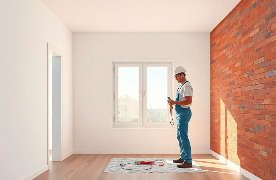 Intérieur rénové après travaux de peinture à Quimper